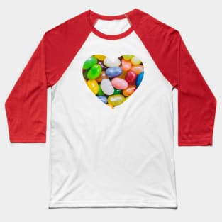Jelly Beans Candy Photograph Heart Baseball T-Shirt